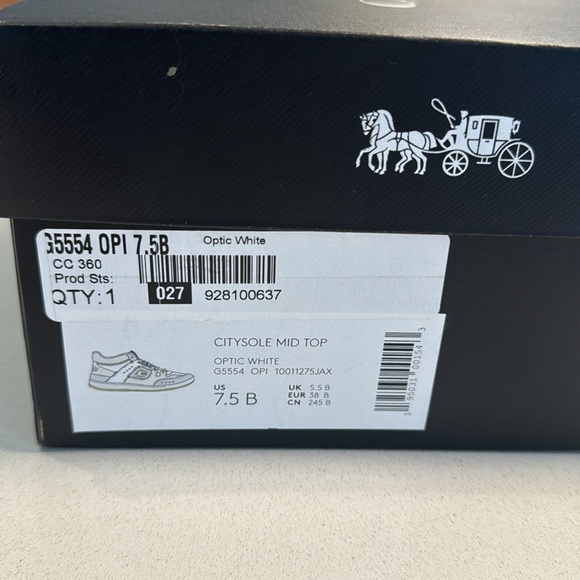Coach white sneakers 7.5 - Picture 4 of 10